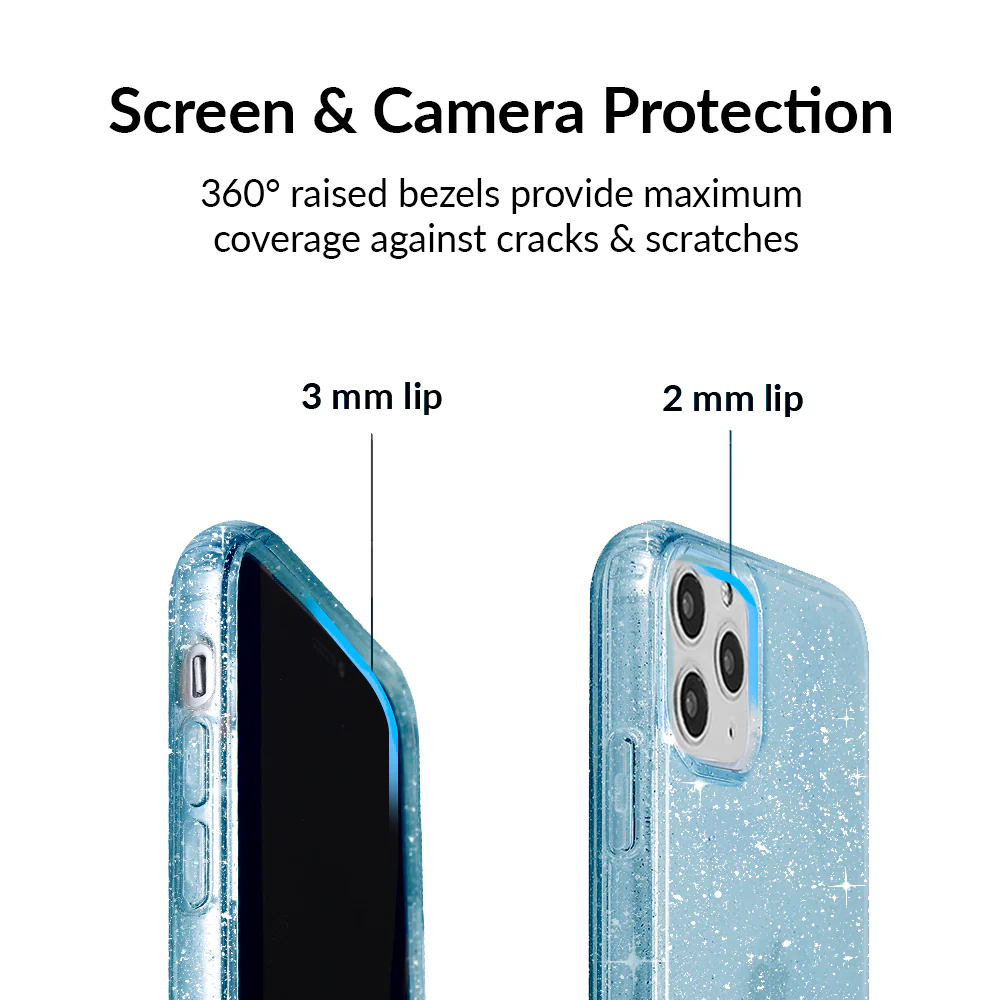 Blue Stardust Glitter iPhone Case - Image 10