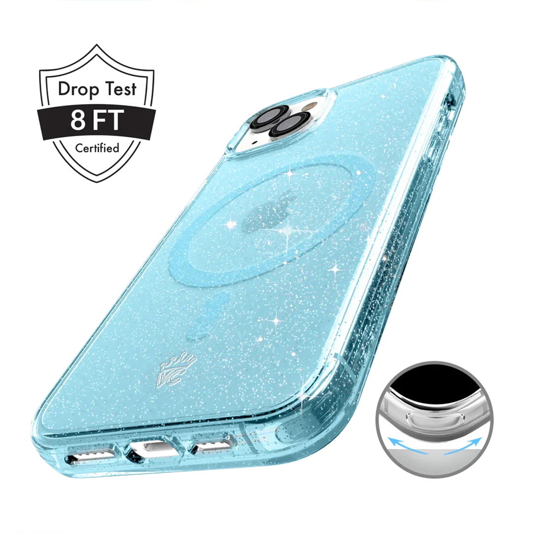 Blue Stardust Glitter iPhone Case - Image 131