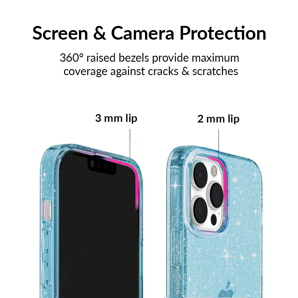 Blue Stardust Glitter iPhone Case - Image 94
