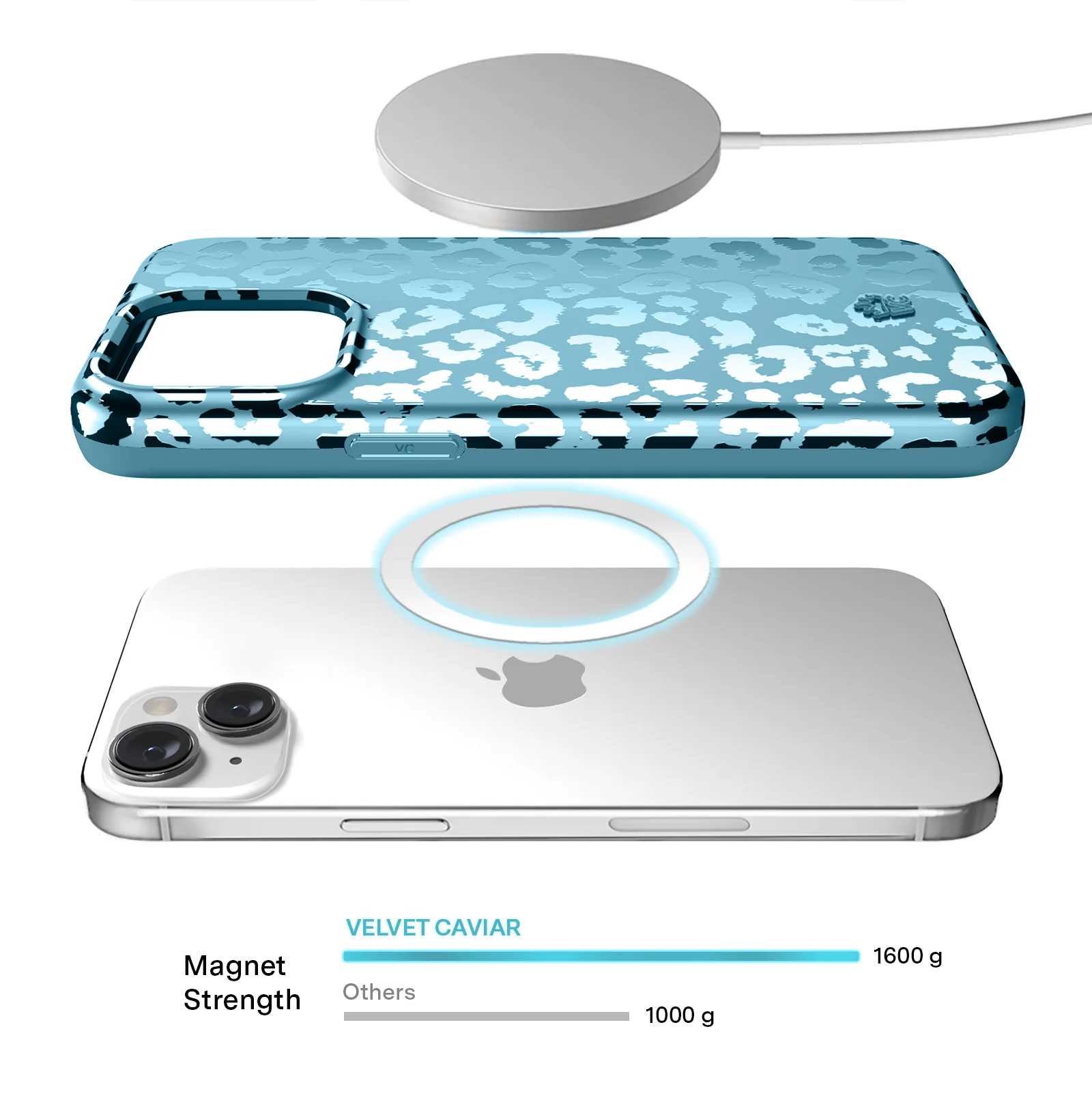 Blue Sapphire Leopard iPhone Case - Image 100