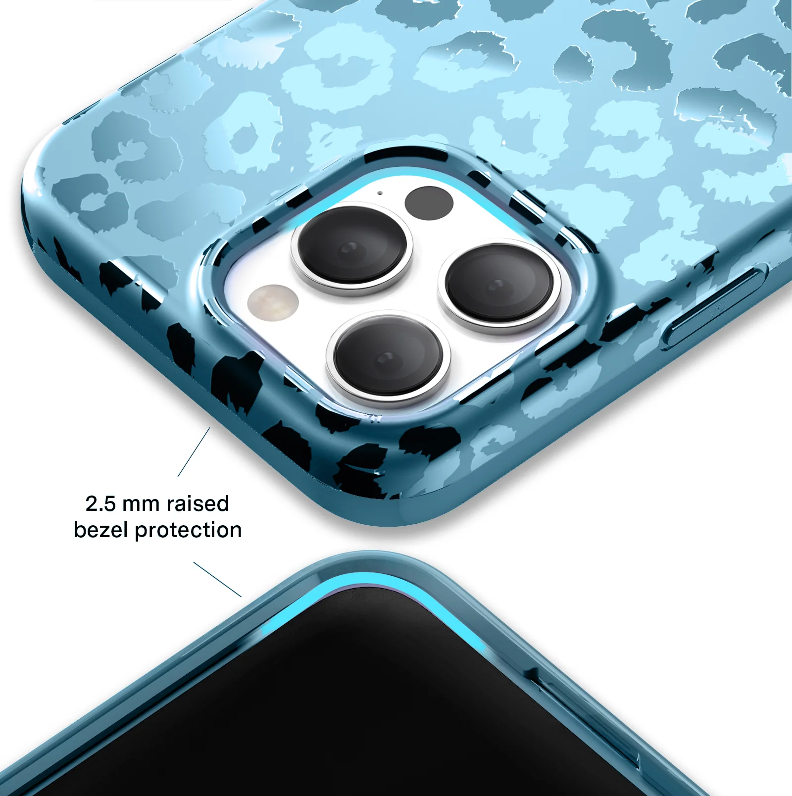 Blue Sapphire Leopard iPhone Case - Image 105