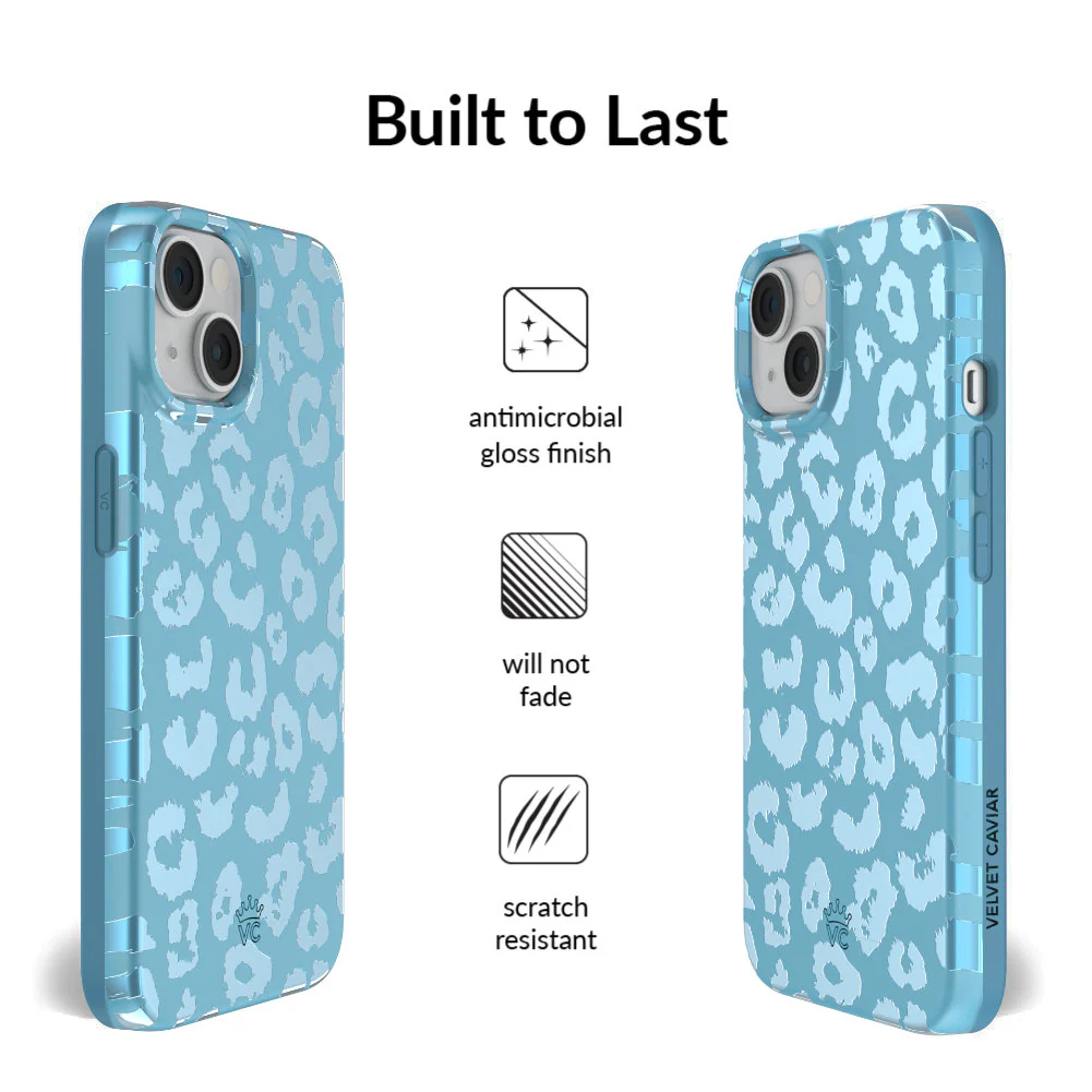 Blue Sapphire Leopard iPhone Case - Image 23