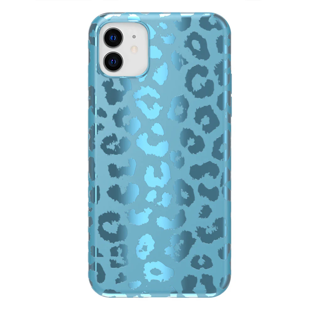 Blue Sapphire Leopard iPhone Case - Image 55