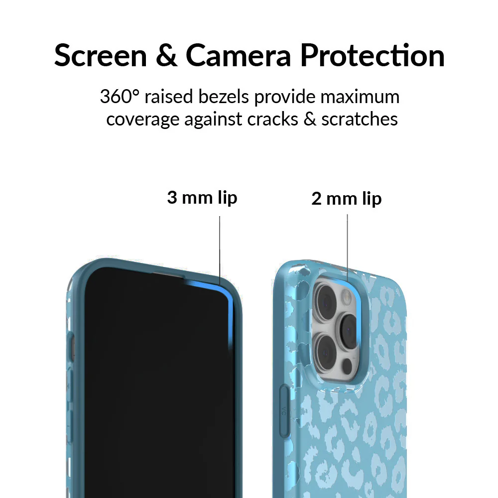 Blue Sapphire Leopard iPhone Case - Image 9