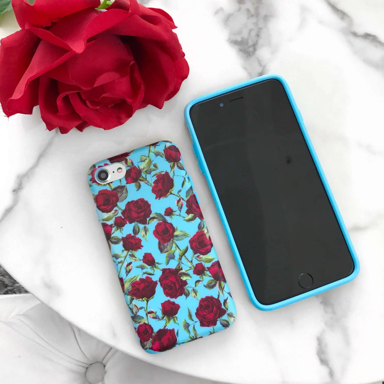 Blue Roses Floral iPhone Case - Image 7