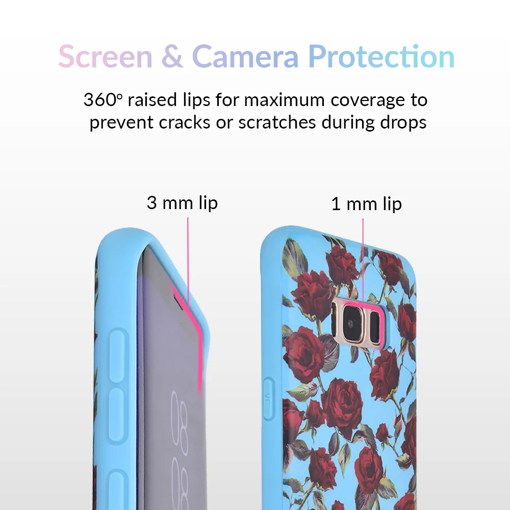 Blue Roses Floral Samsung Galaxy Case - Image 5
