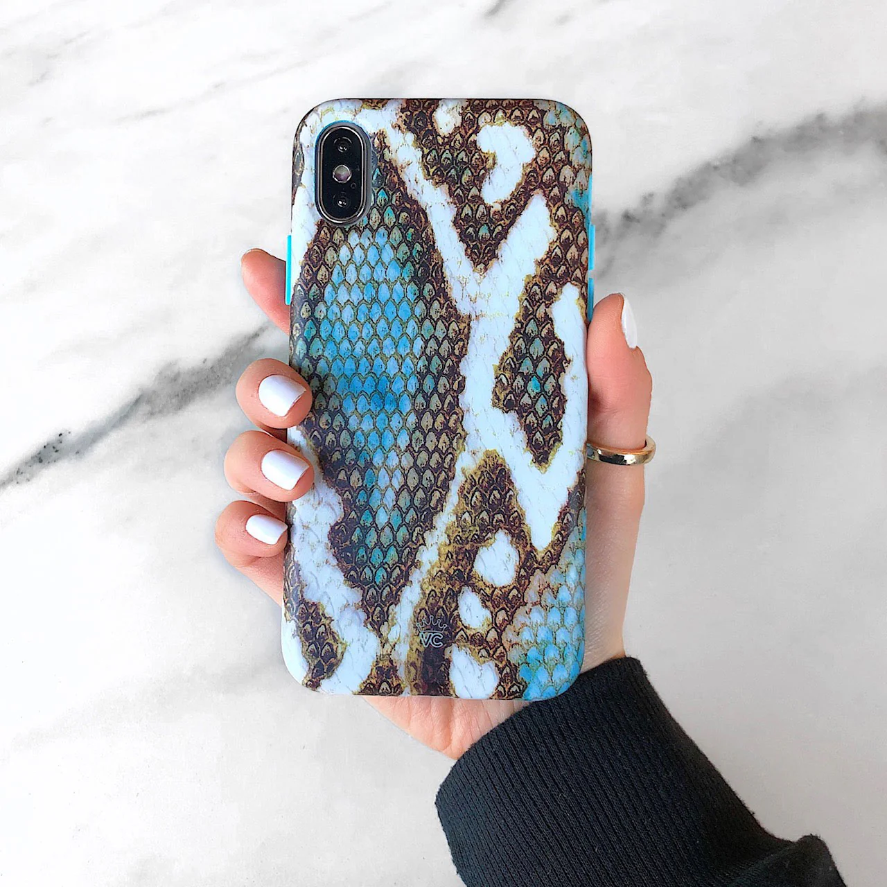 Blue Snakeskin iPhone Case - Image 16