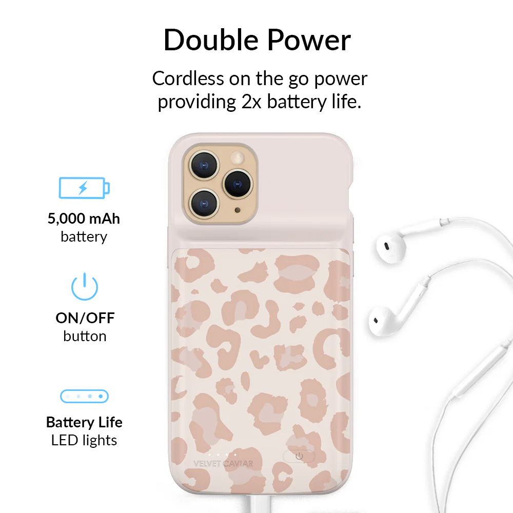 Blush Leopard iPhone Charging Case - Image 20