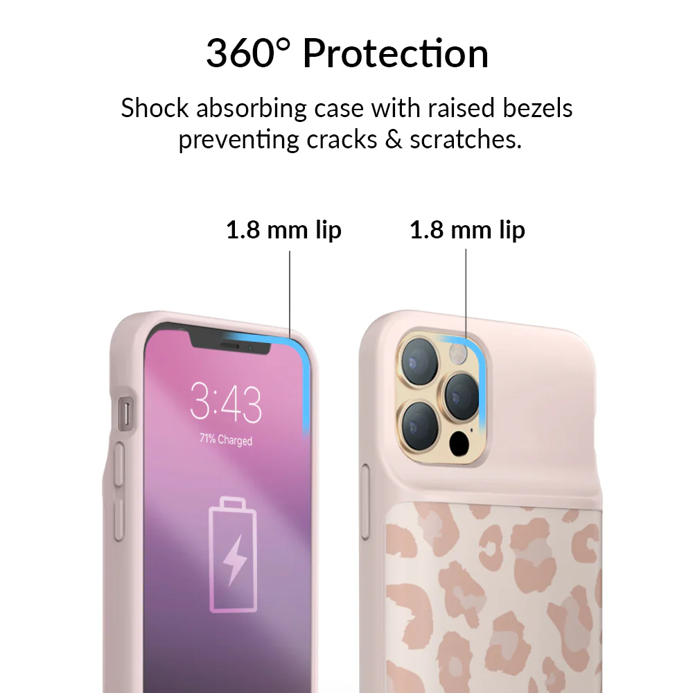Blush Leopard iPhone Charging Case - Image 28