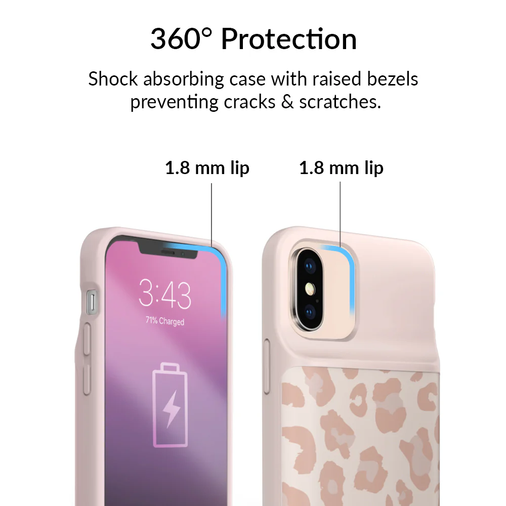 Blush Leopard iPhone Charging Case - Image 4