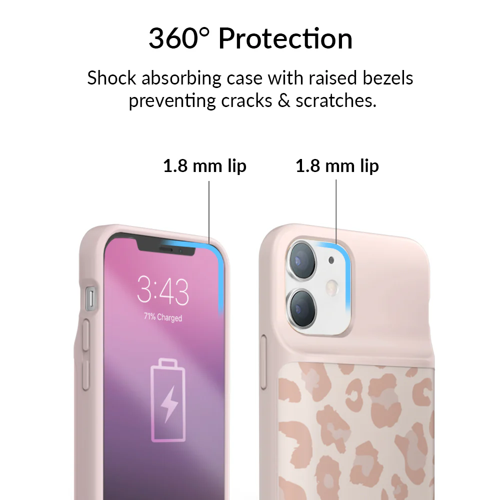 Blush Leopard iPhone Charging Case - Image 40