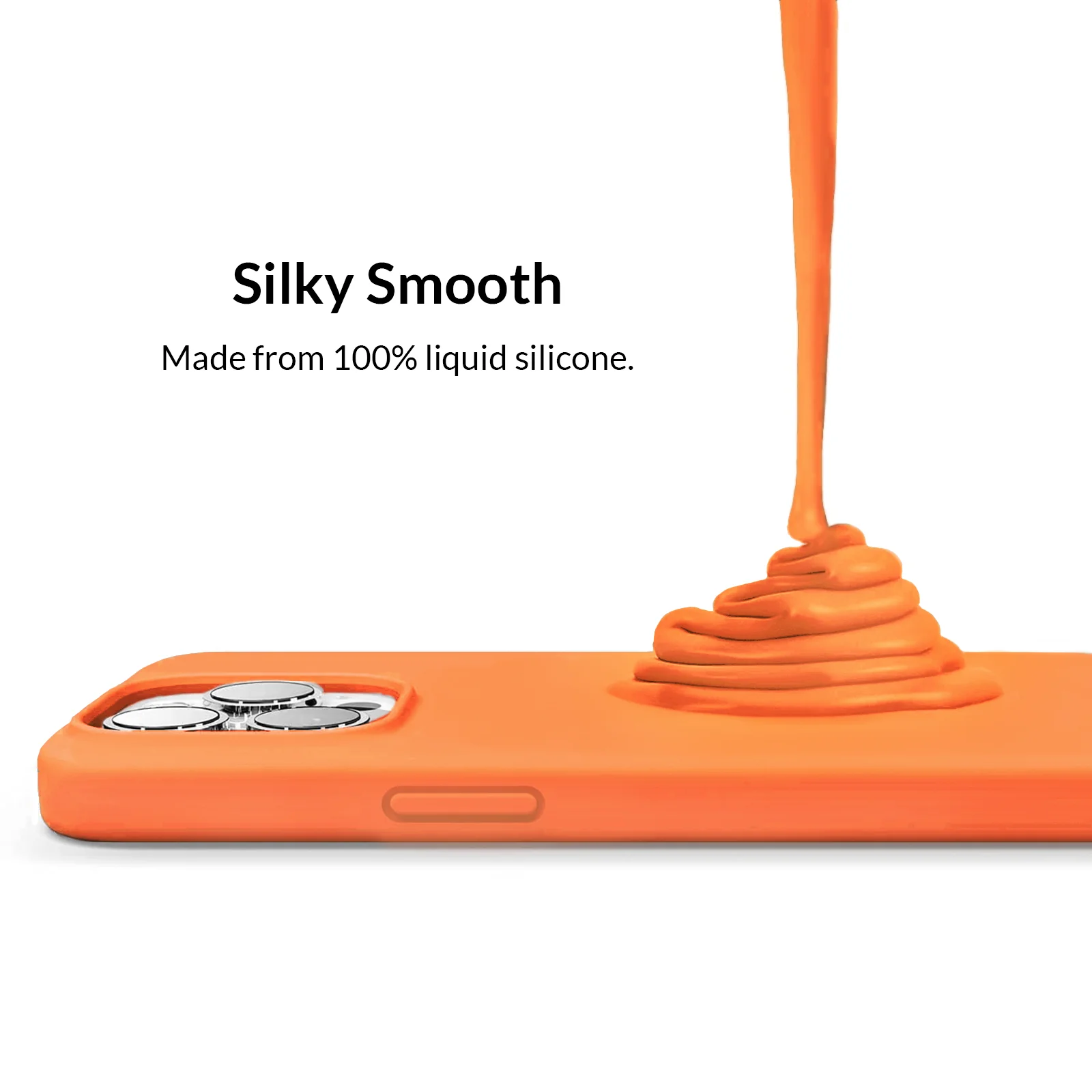 Bright Orange Silicone iPhone Case - Image 24