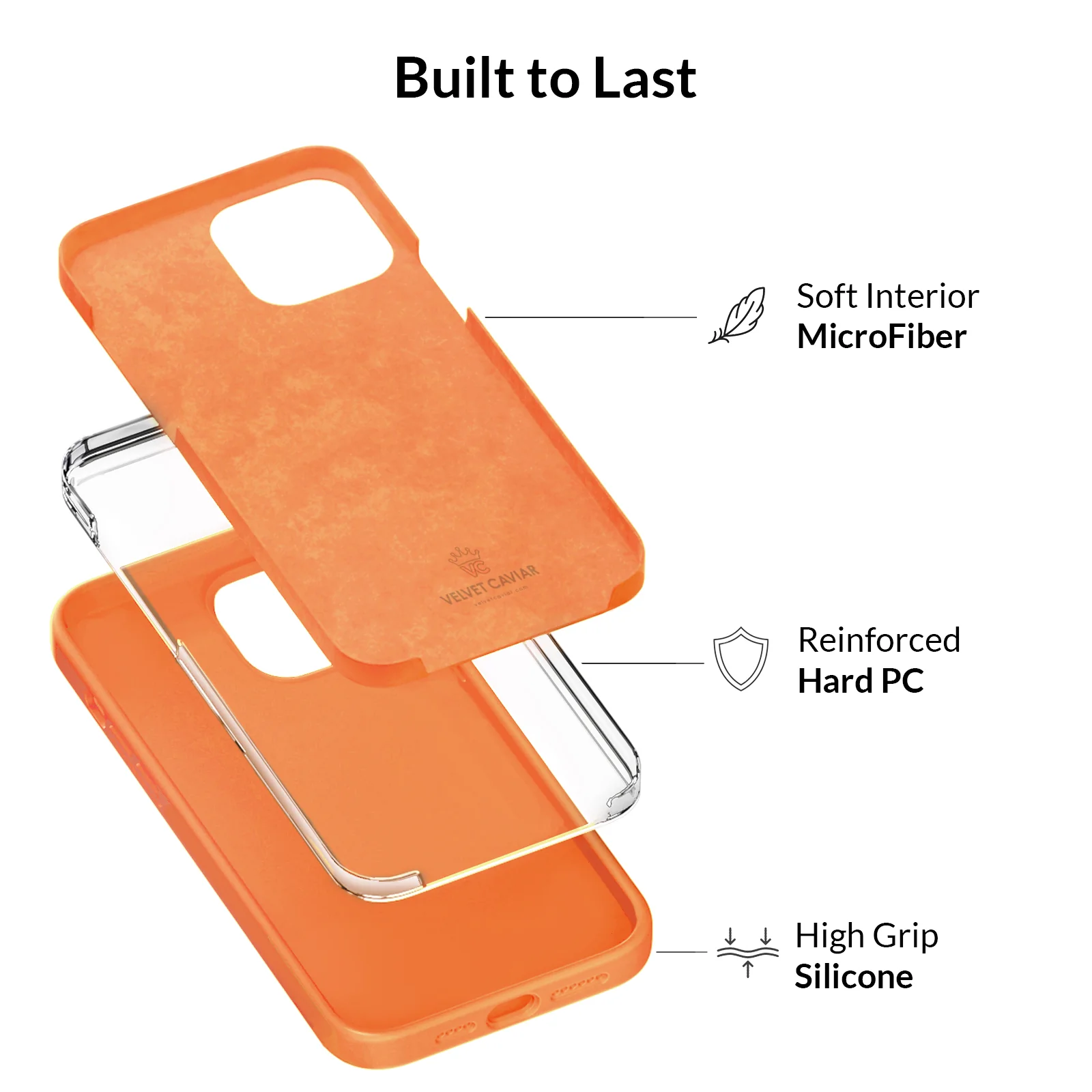 Bright Orange Silicone iPhone Case - Image 68