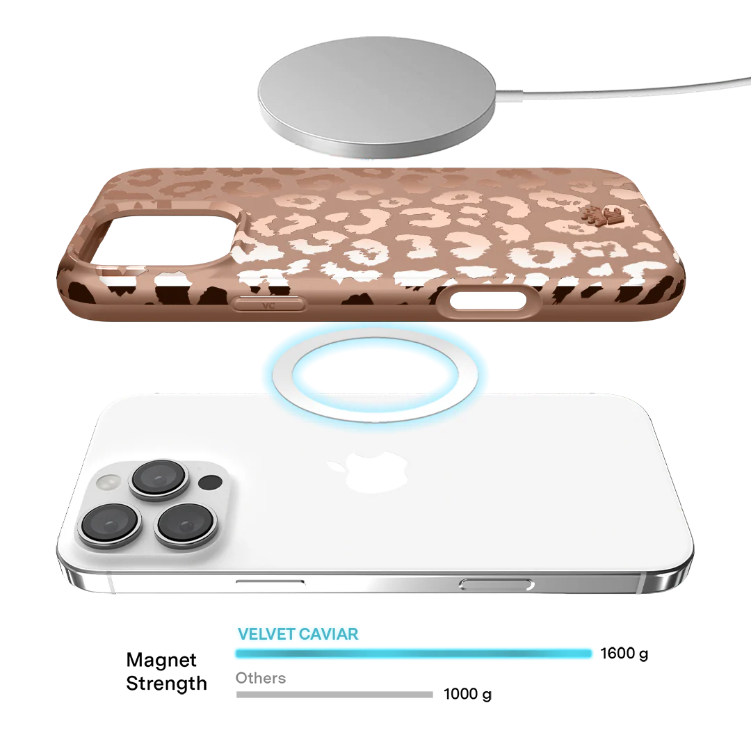 Bronze Chrome Leopard iPhone Case - Image 104