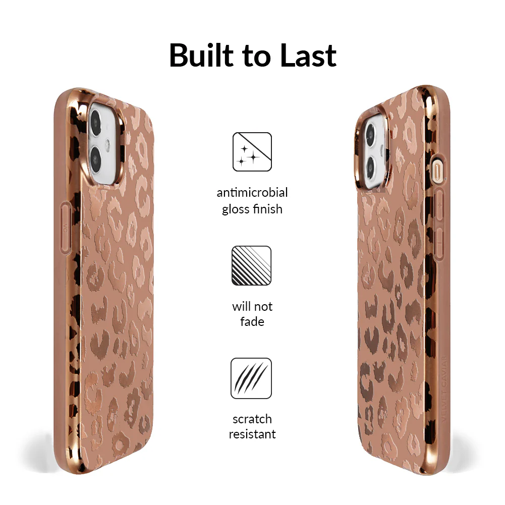 Bronze Chrome Leopard iPhone Case - Image 24