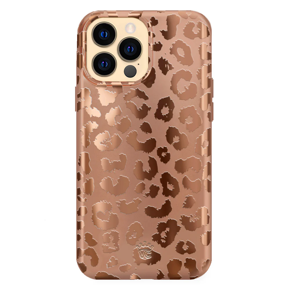 Bronze Chrome Leopard iPhone Case - Image 31