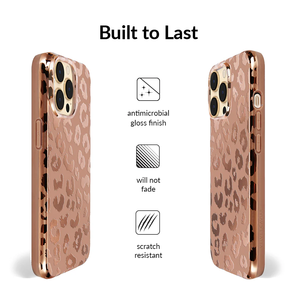 Bronze Chrome Leopard iPhone Case - Image 59