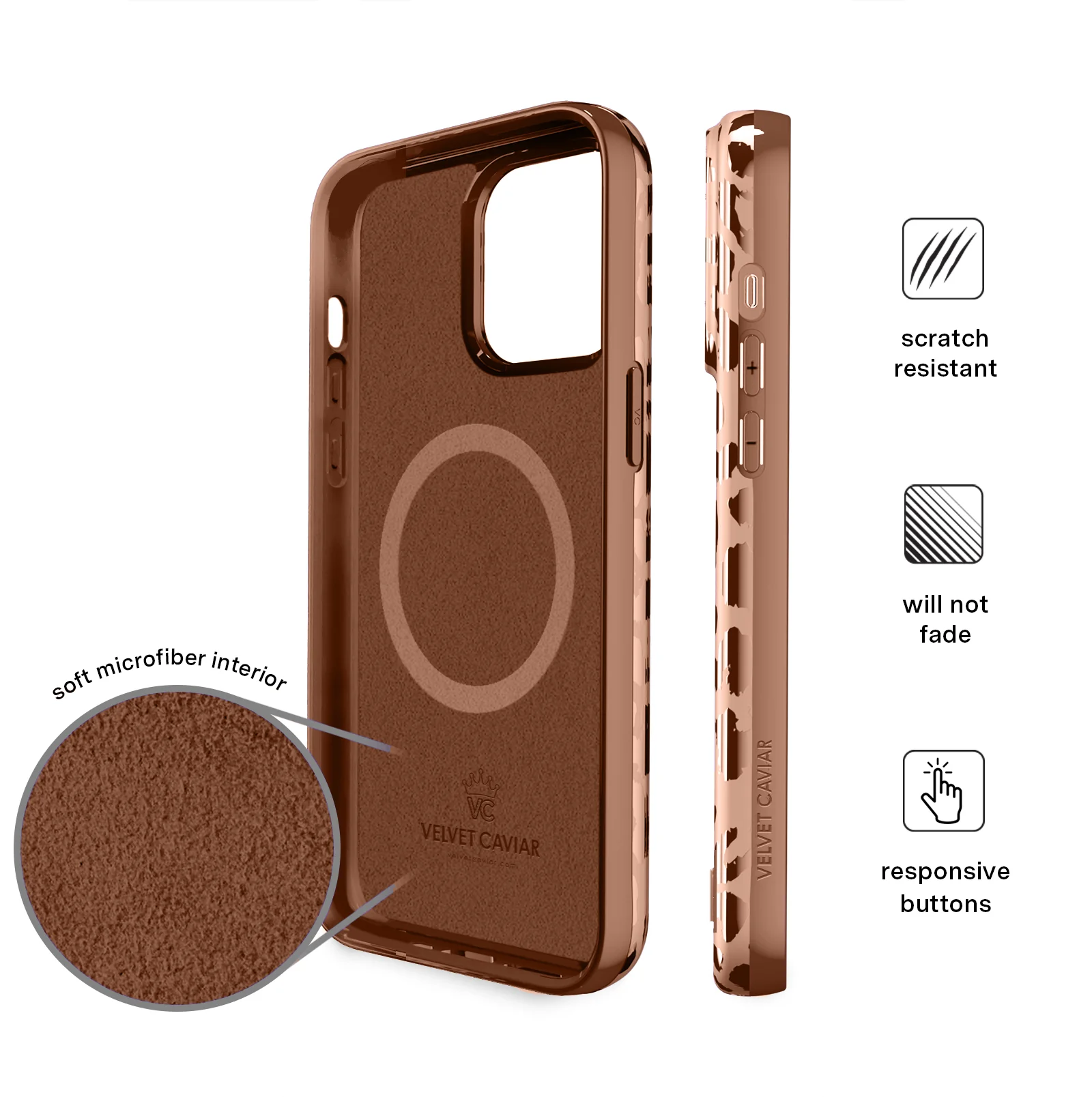 Bronze Chrome Leopard iPhone Case - Image 81