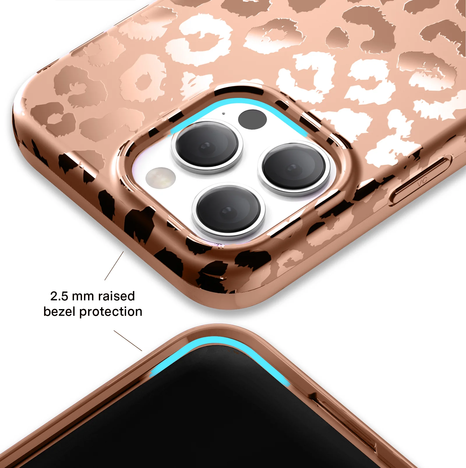 Bronze Chrome Leopard iPhone Case - Image 93
