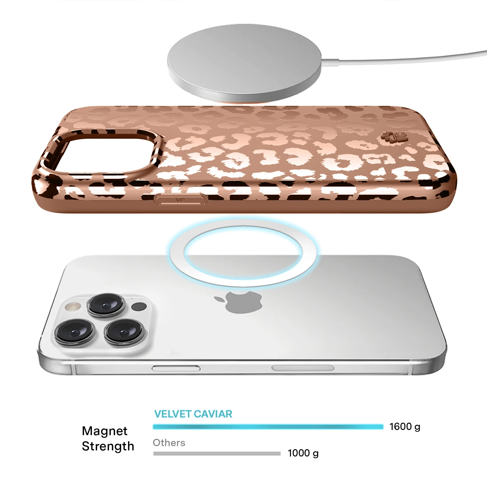 Bronze Chrome Leopard iPhone Case - Image 94