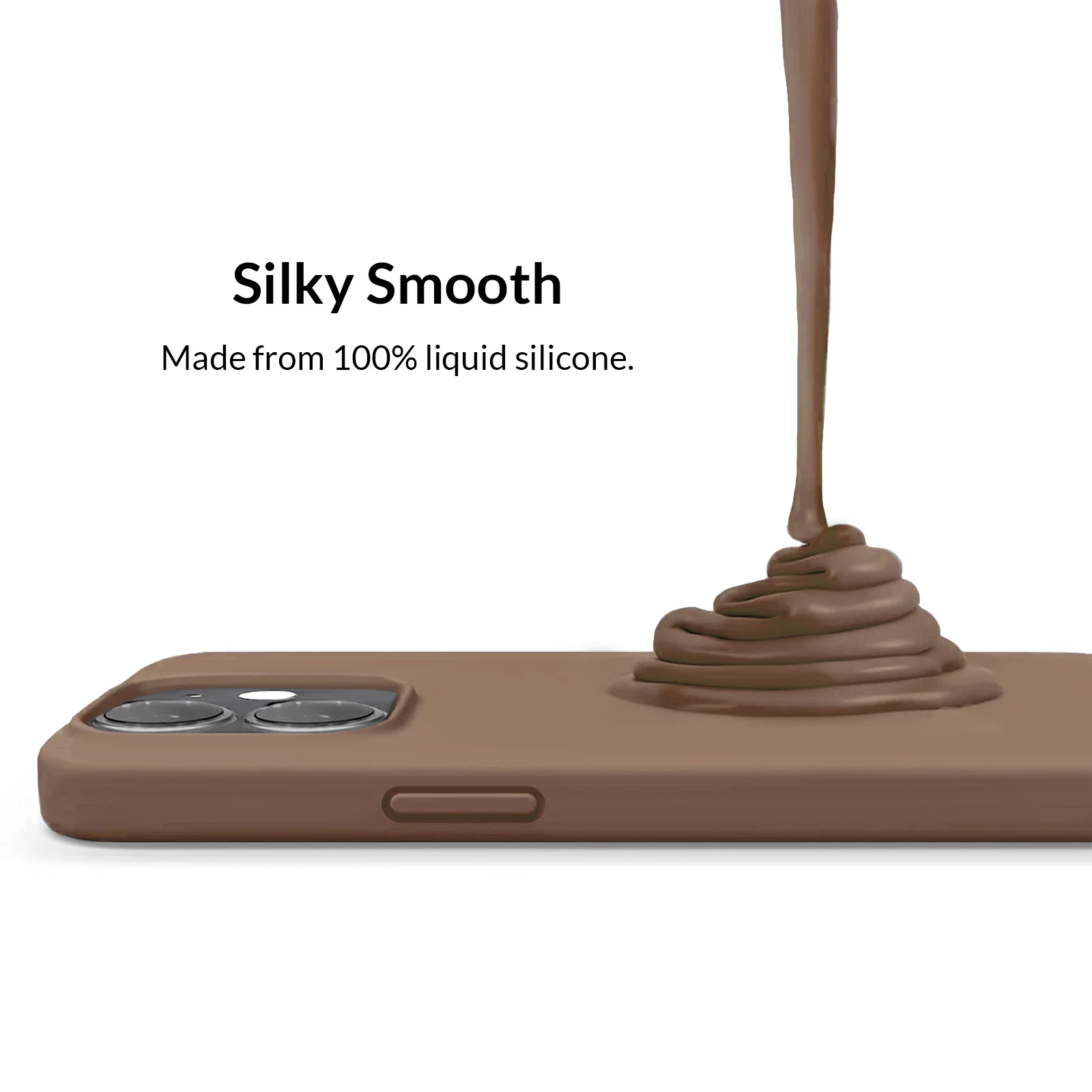 Brown Silicone iPhone Case - Image 52