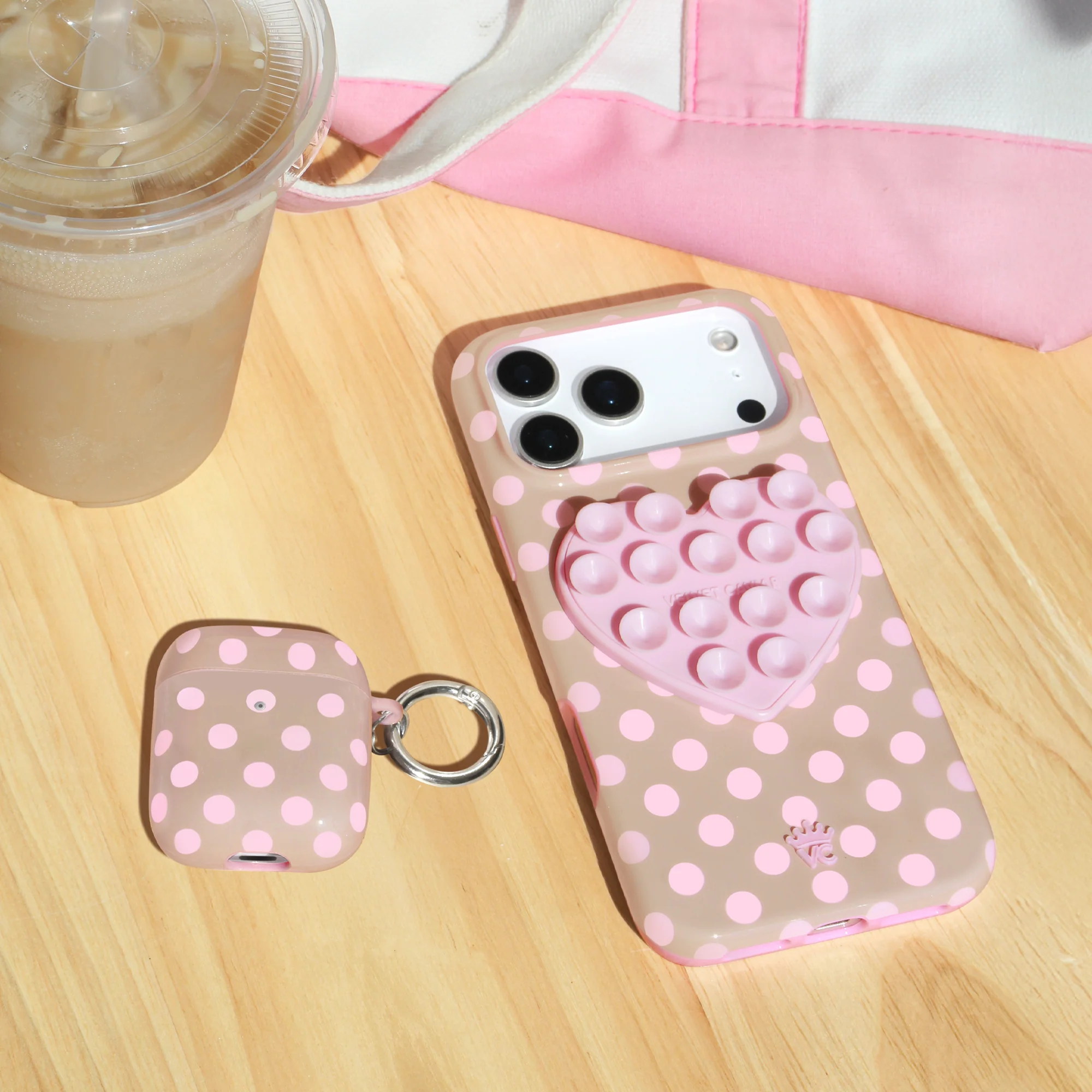 Brown Sugar Polka Dot AirPod Case - Image 12