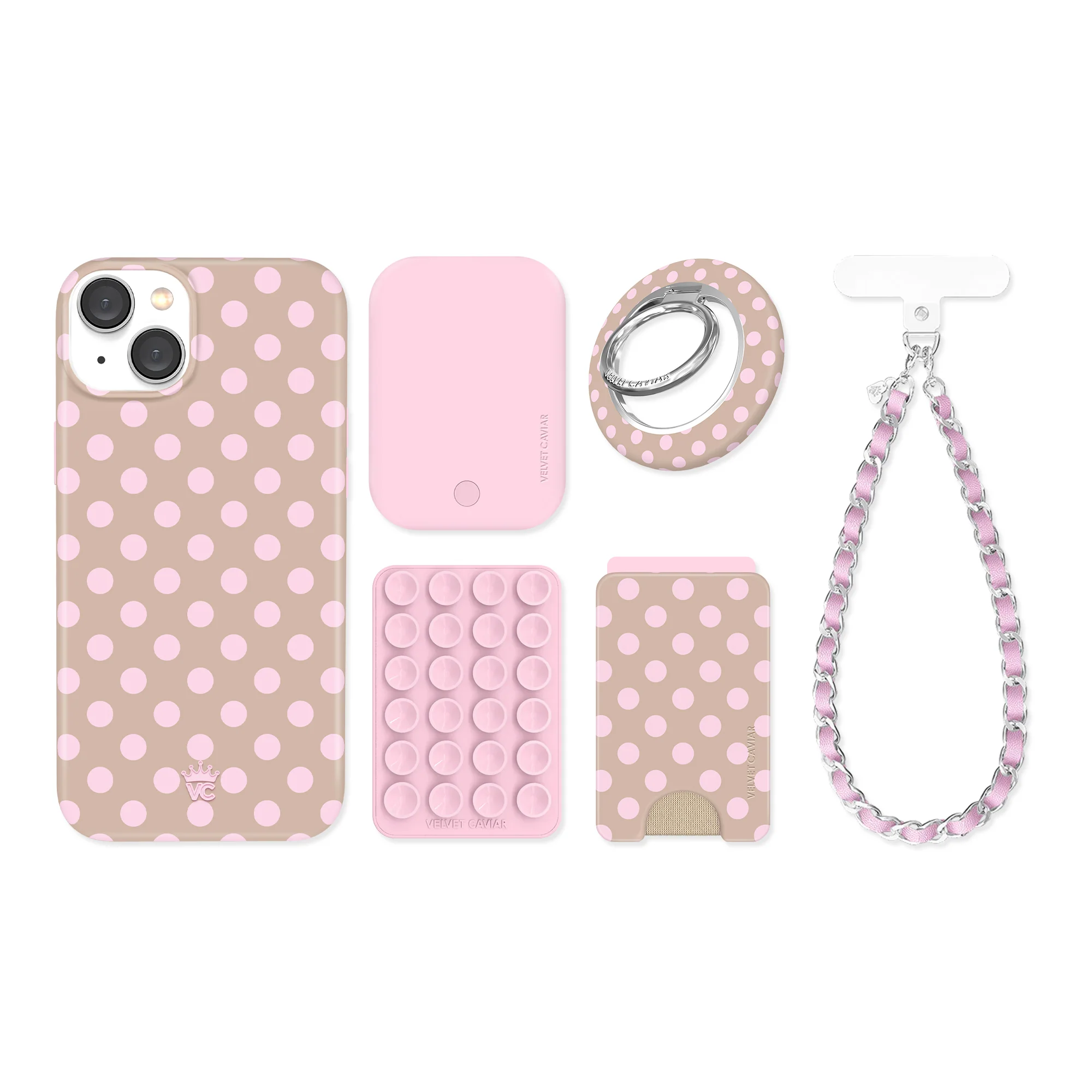 Brown Sugar Polka Dot iPhone Bundle Set - Image 29