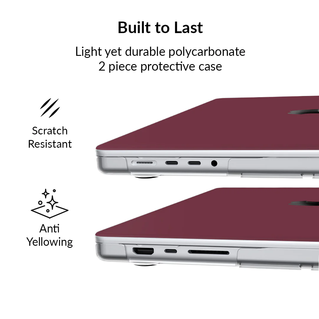 Burgundy 1990 MacBook Case - Image 16