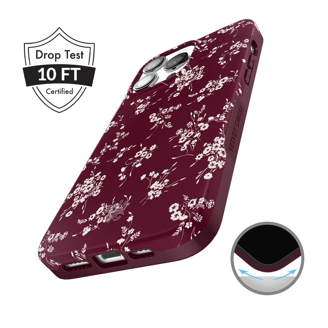 French Burgundy Floral iPhone Case - Image 59