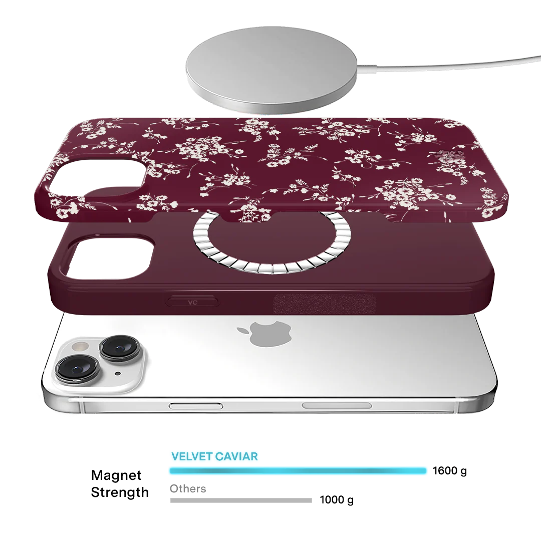 French Burgundy Floral iPhone Case - Image 70