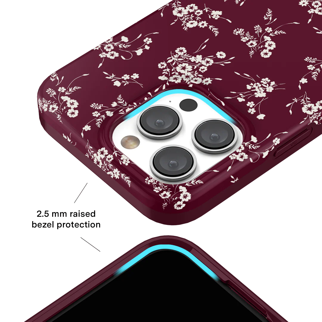 French Burgundy Floral iPhone Case - Image 75