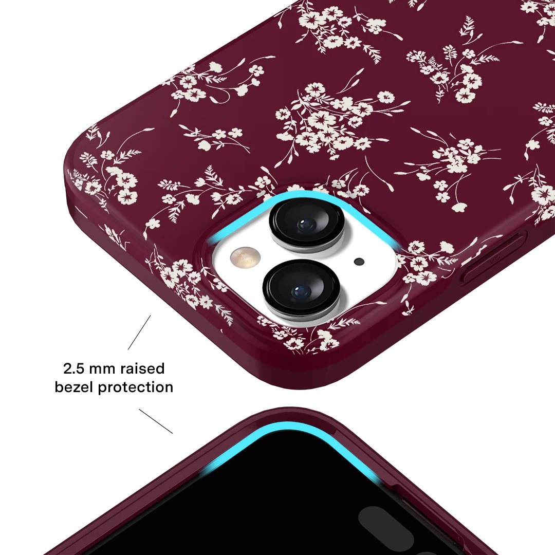 French Burgundy Floral iPhone Case - Image 87