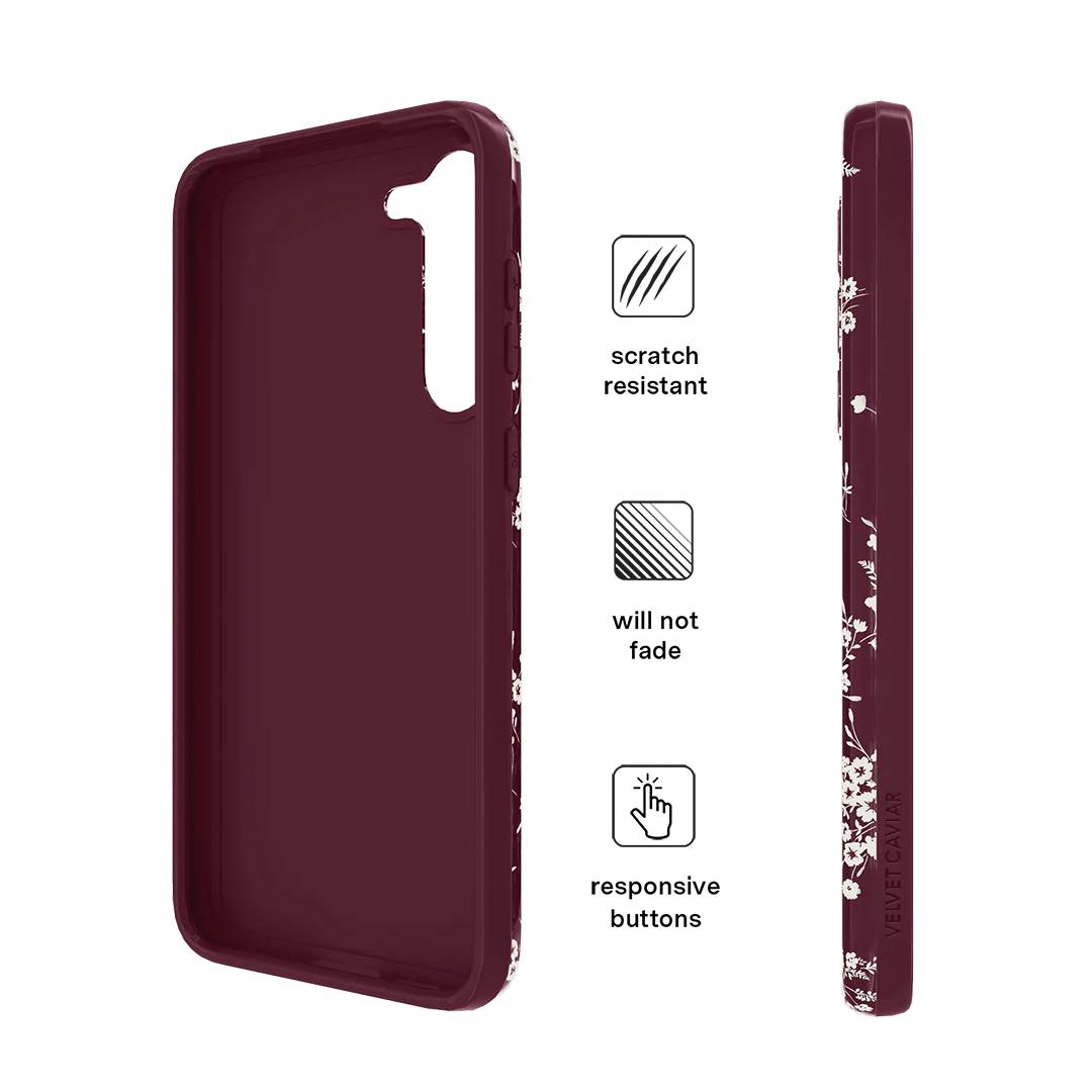 French Burgundy Floral Samsung Case - Image 25