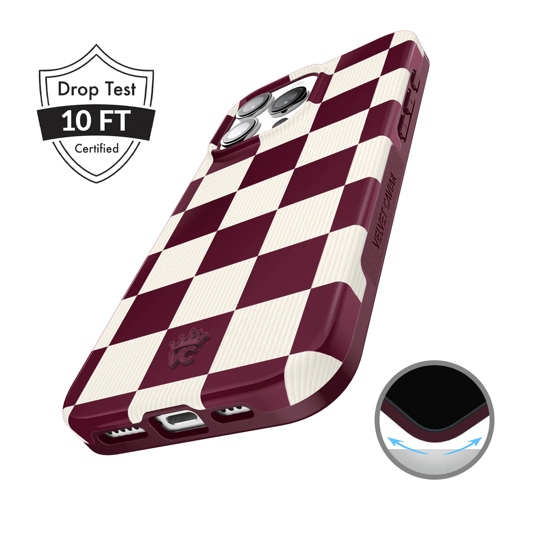 Burgundy Vibe Check iPhone Case - Image 5