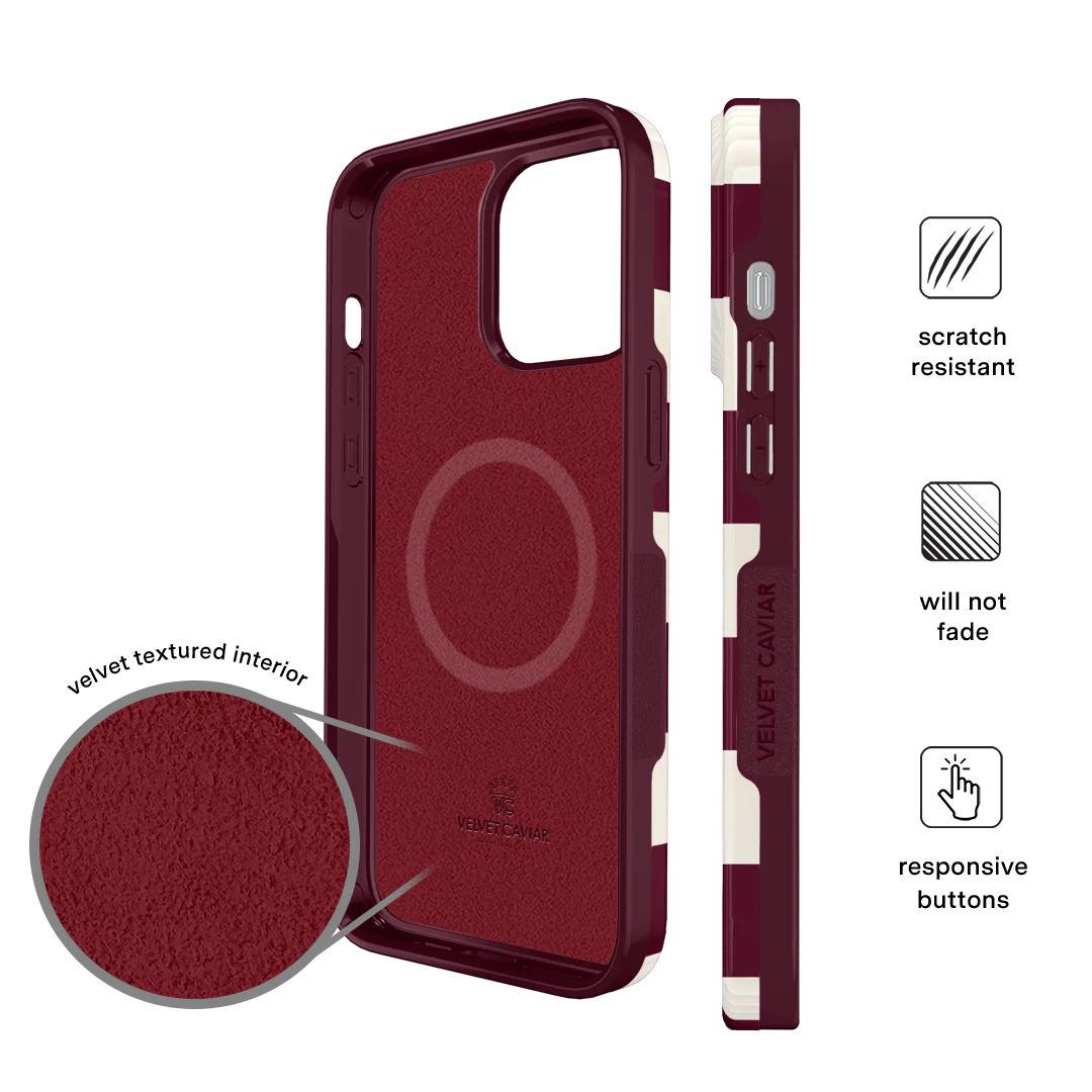 Burgundy Vibe Check iPhone Case - Image 54
