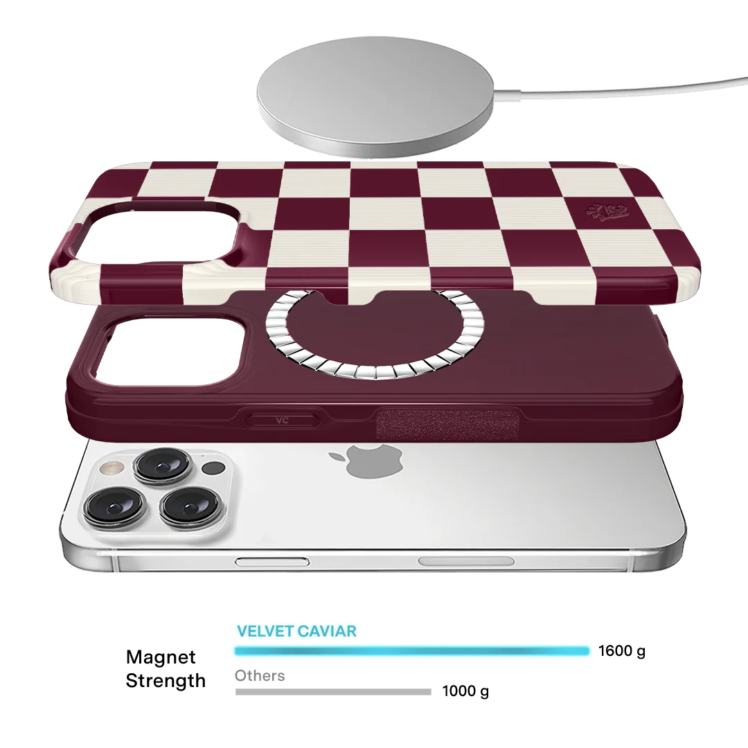 Burgundy Vibe Check iPhone Case - Image 76