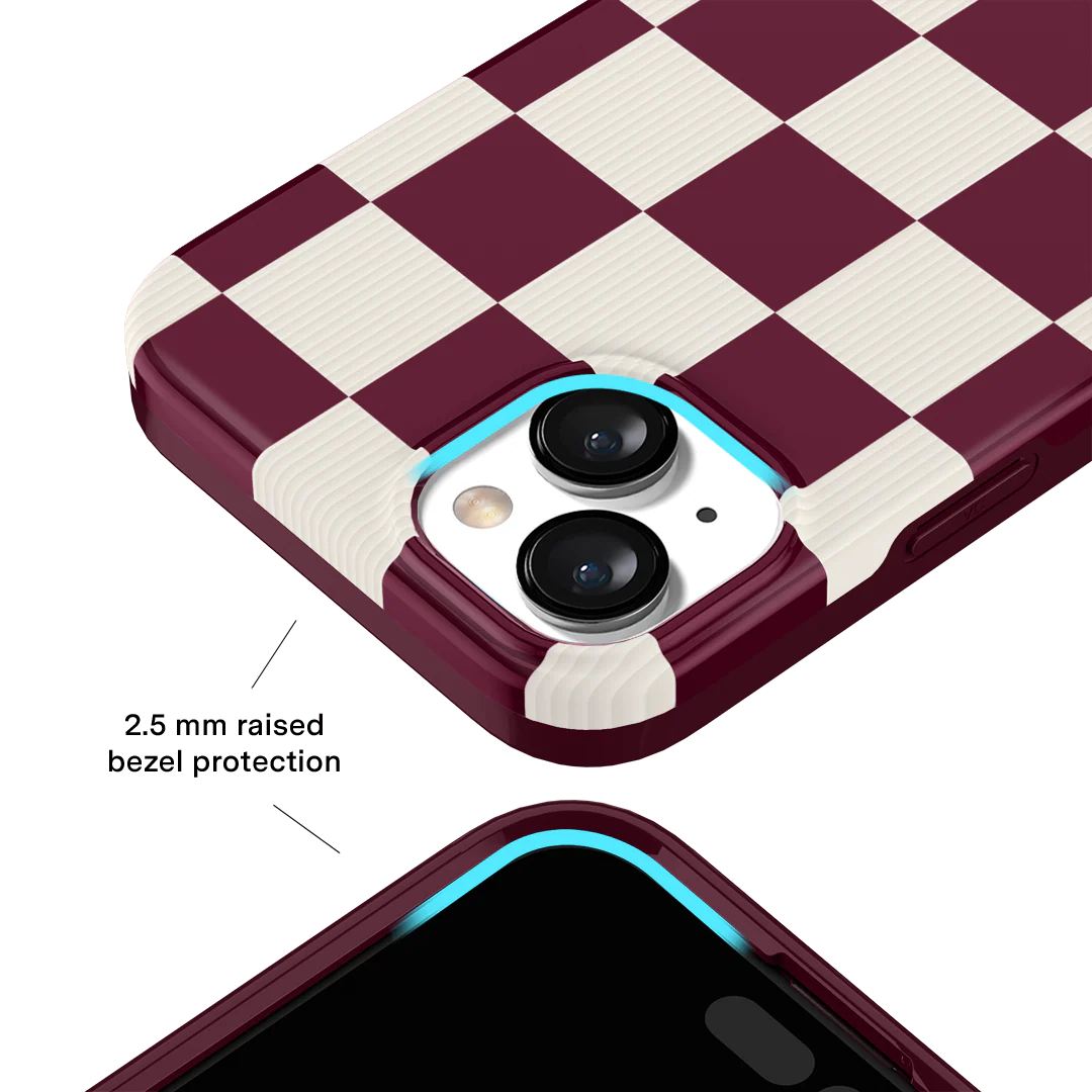 Burgundy Vibe Check iPhone Case - Image 87