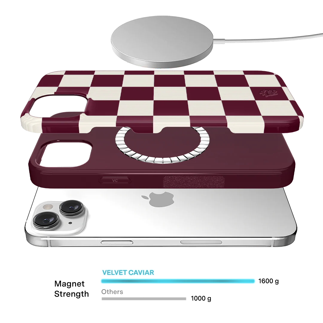 Burgundy Vibe Check iPhone Case - Image 88