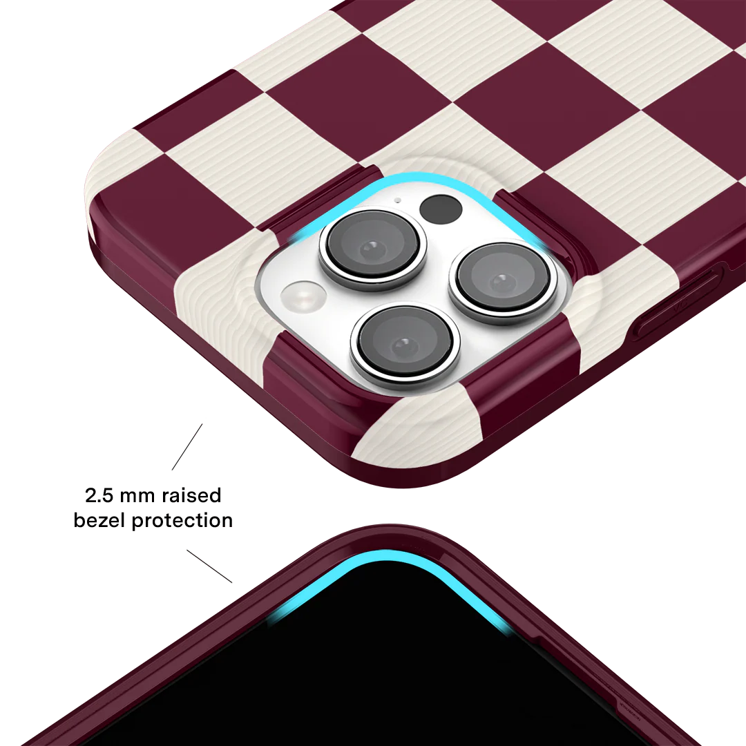 Burgundy Vibe Check iPhone Case - Image 9