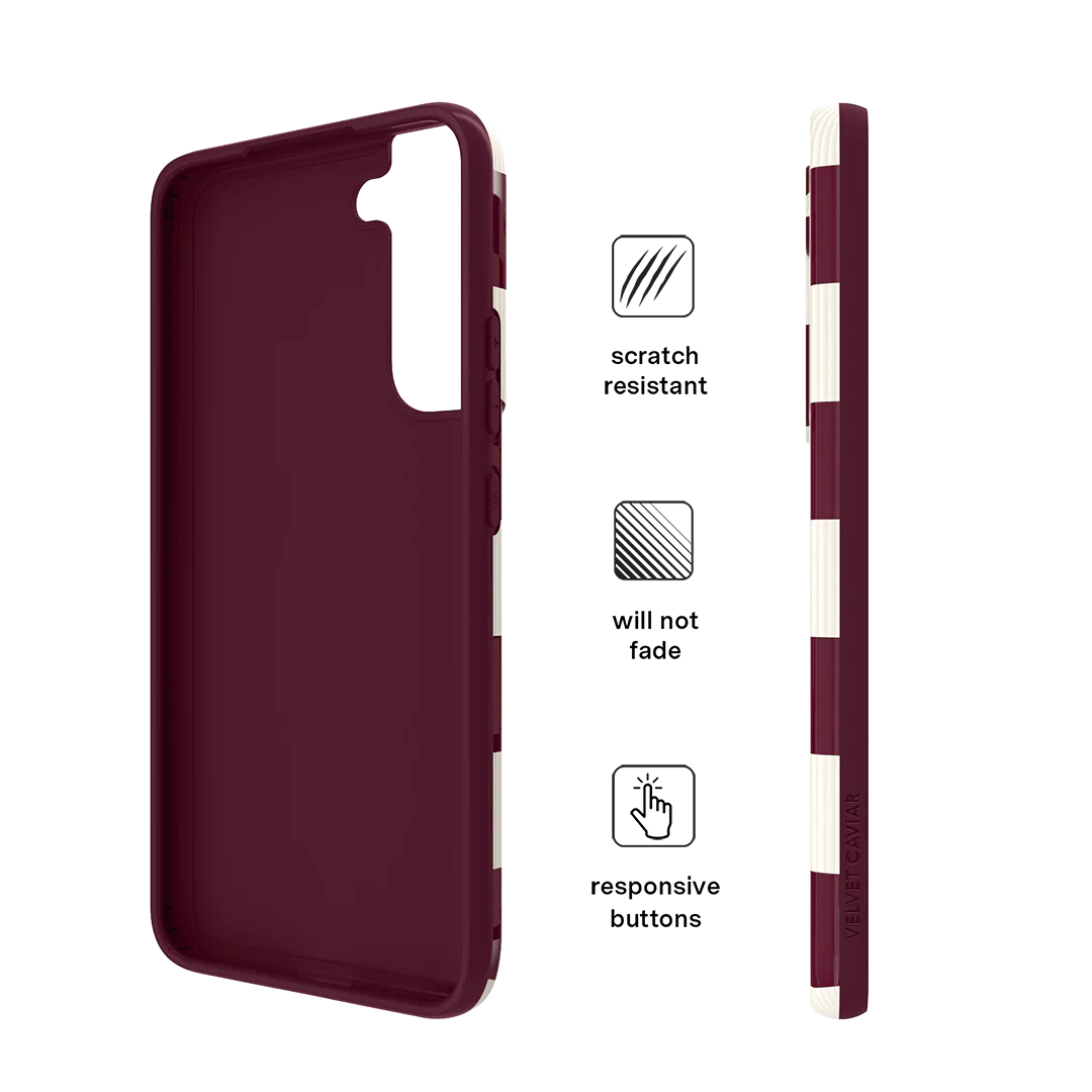 Burgundy Vibe Checker Samsung Case - Image 48