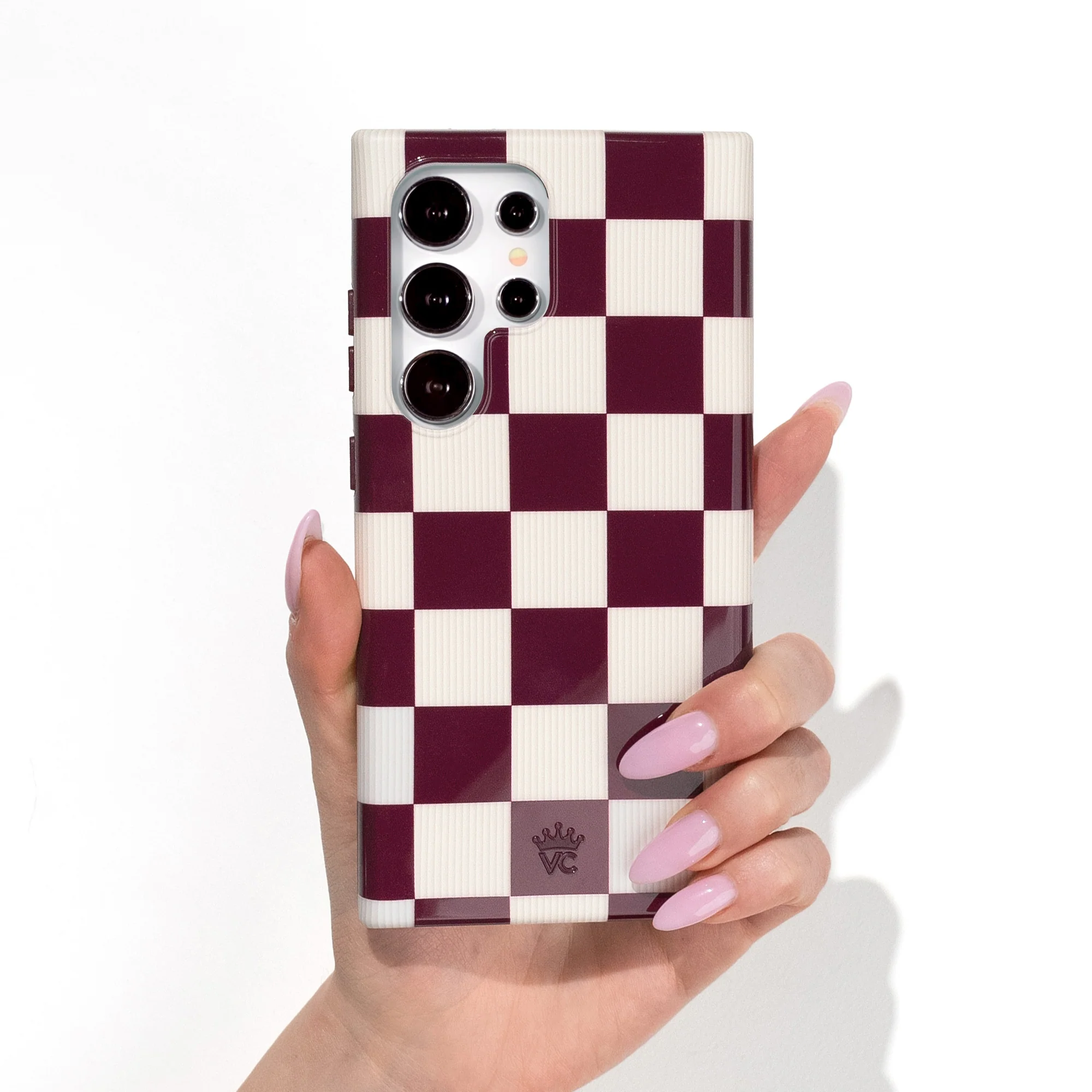 Burgundy Vibe Checker Samsung Case - Image 50