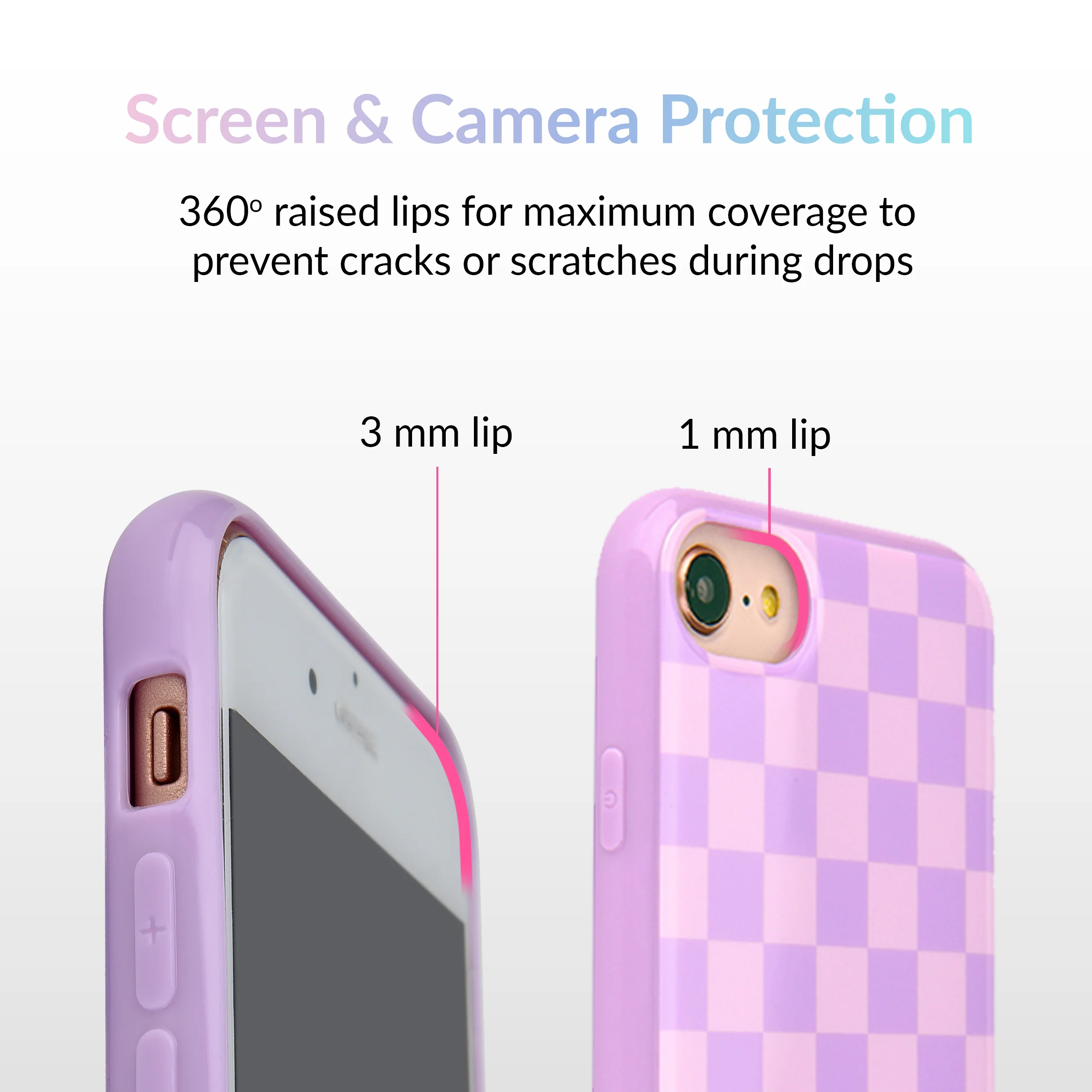 Checkered Lavender Nude iPhone Case - Image 17