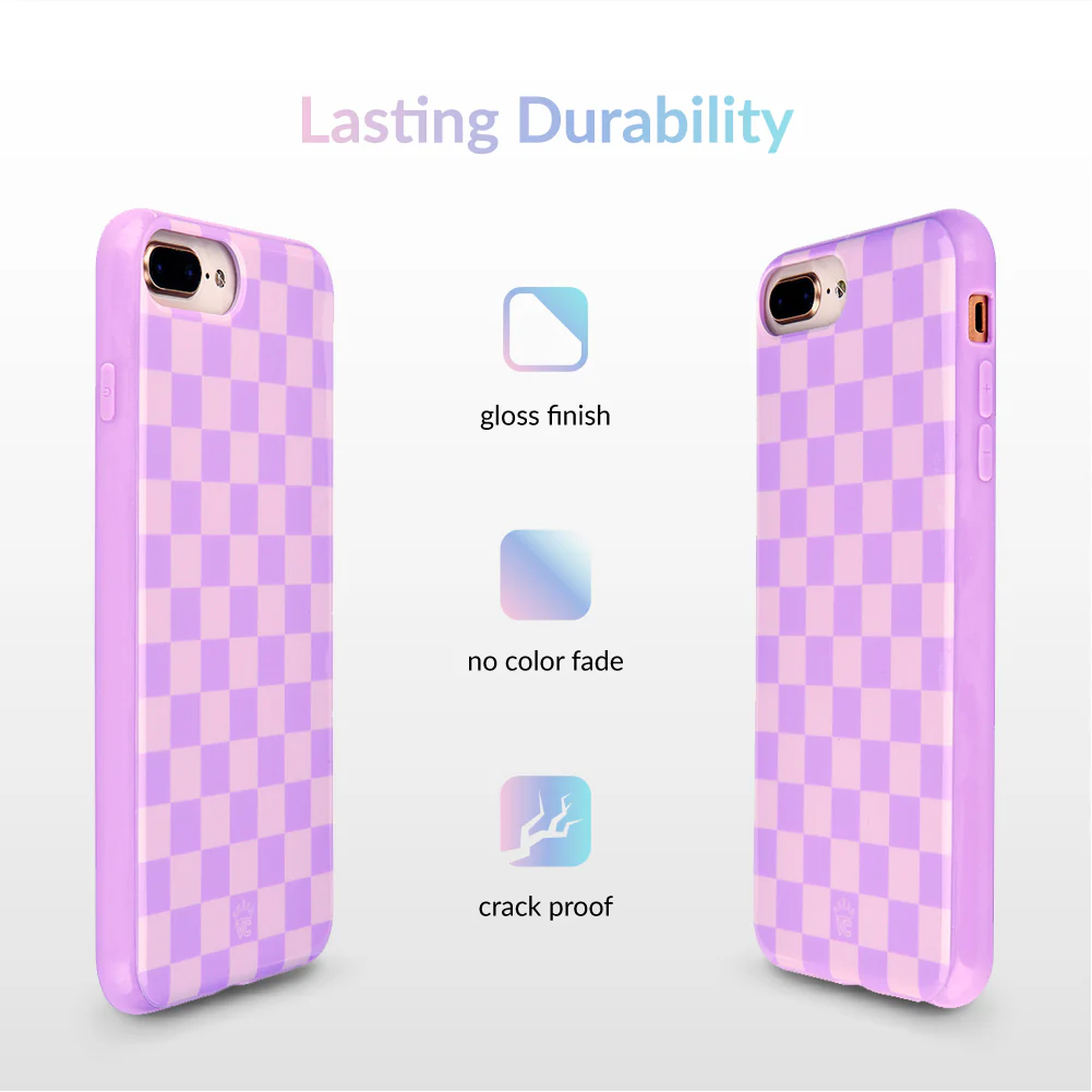 Checkered Lavender Nude iPhone Case - Image 26