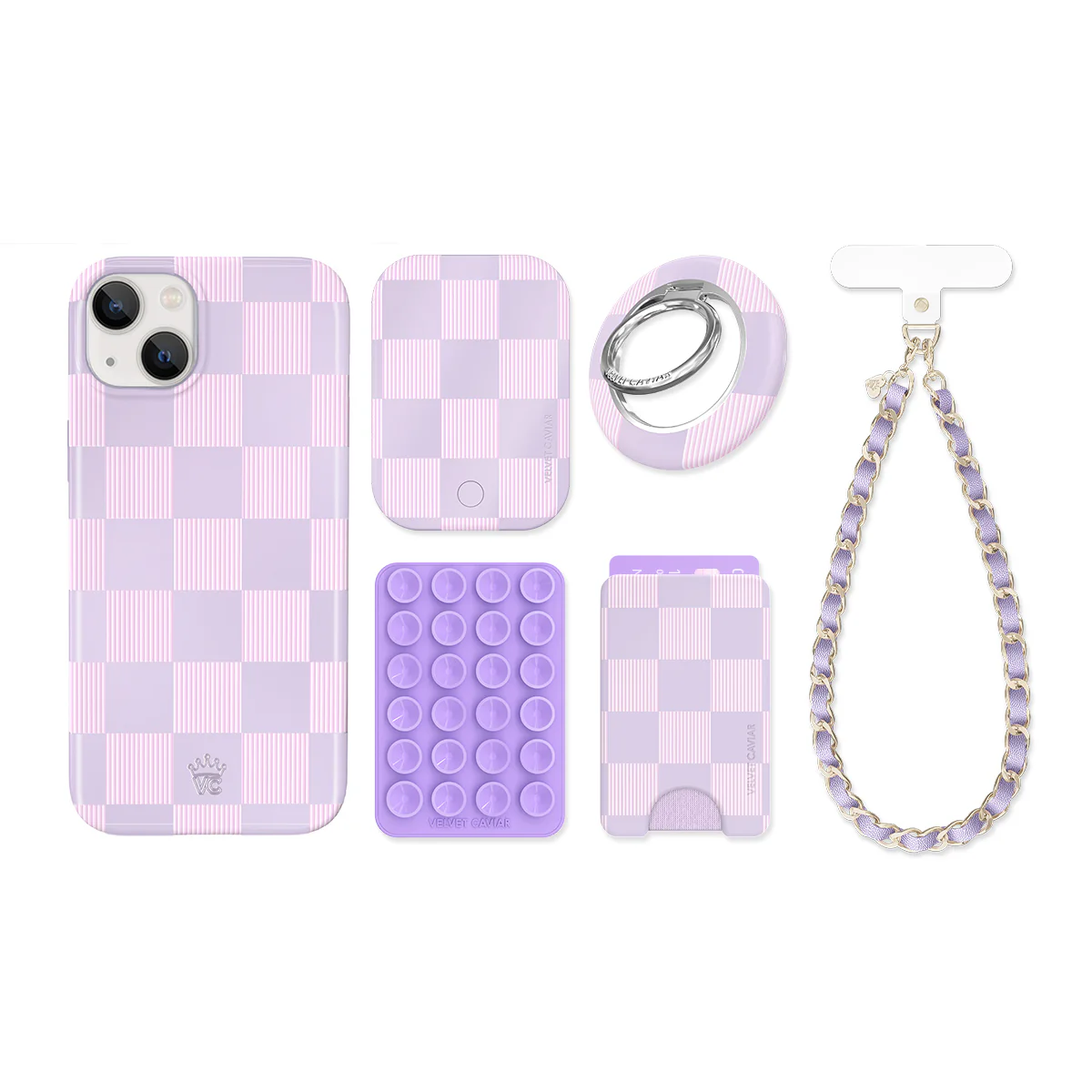 Lilac Vibe Checkered iPhone Bundle Set - Image 8