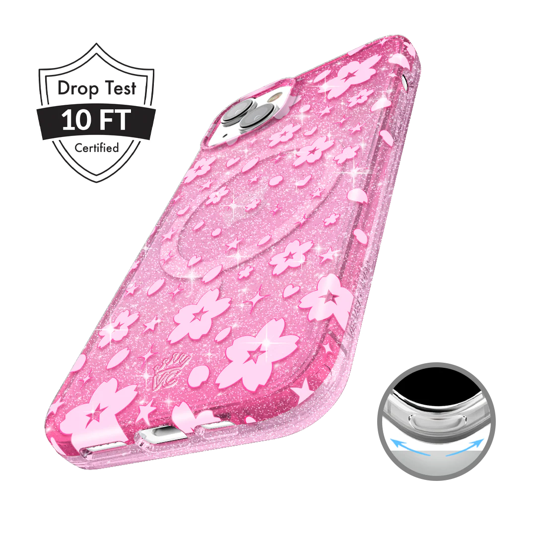 Cherry Blossom Glitter iPhone Case - Image 74