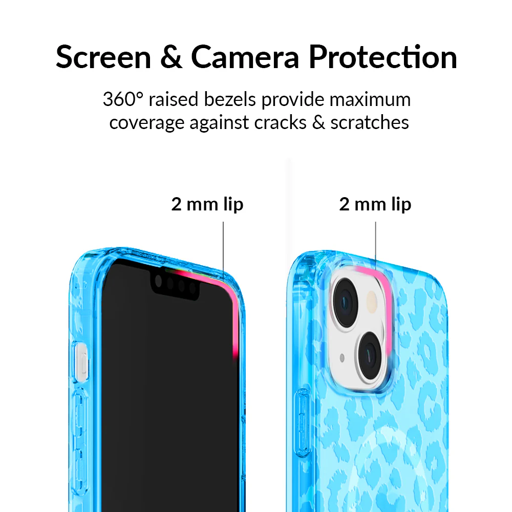 Aqua Blue Leopard iPhone Case - Image 27