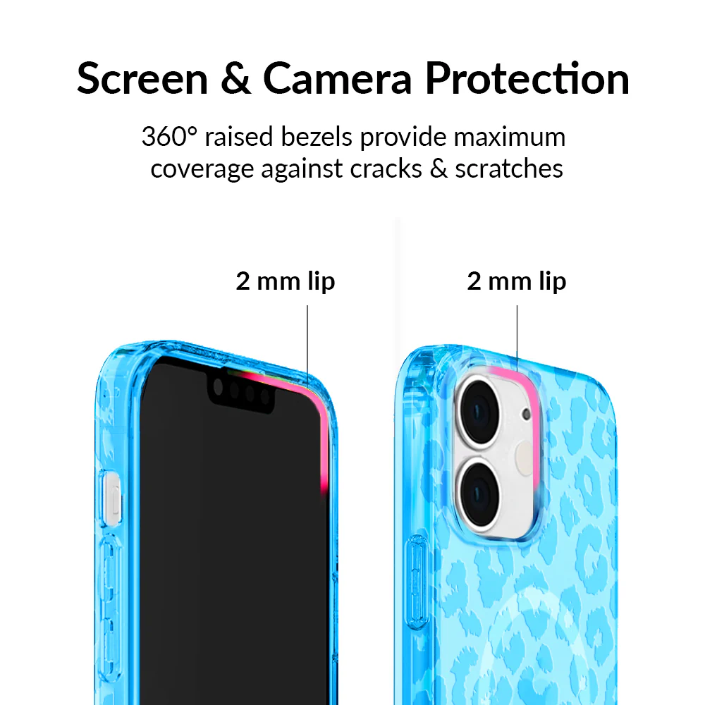 Aqua Blue Leopard iPhone Case - Image 55