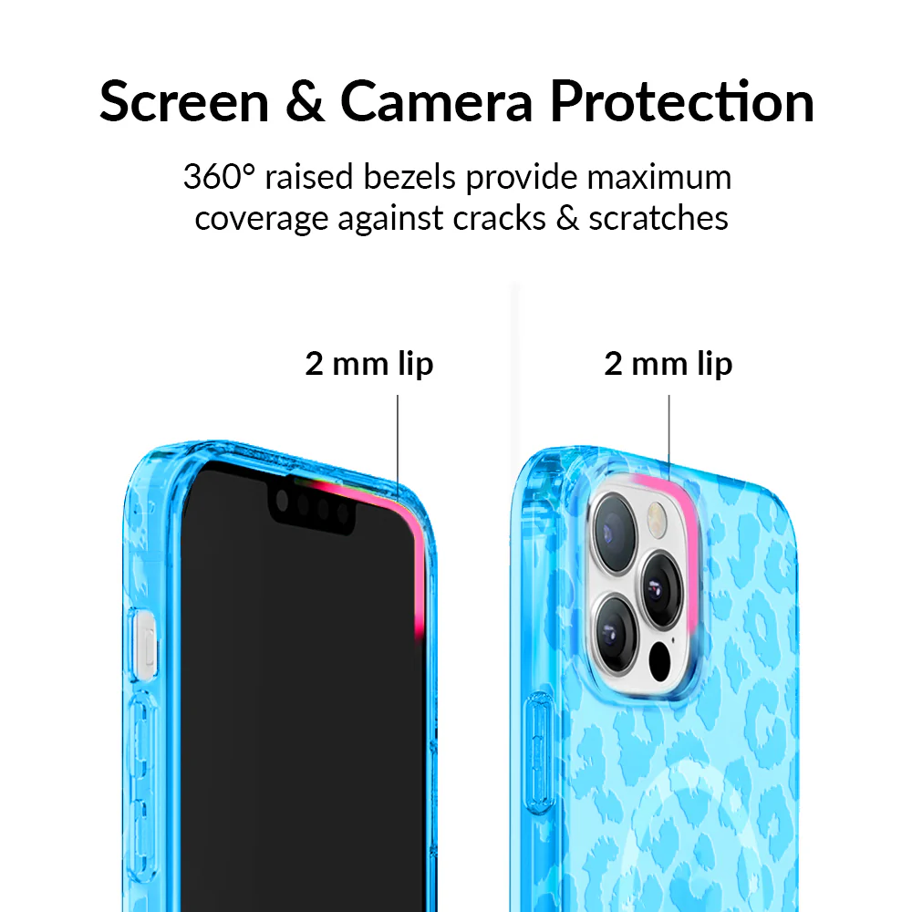 Aqua Blue Leopard iPhone Case - Image 63