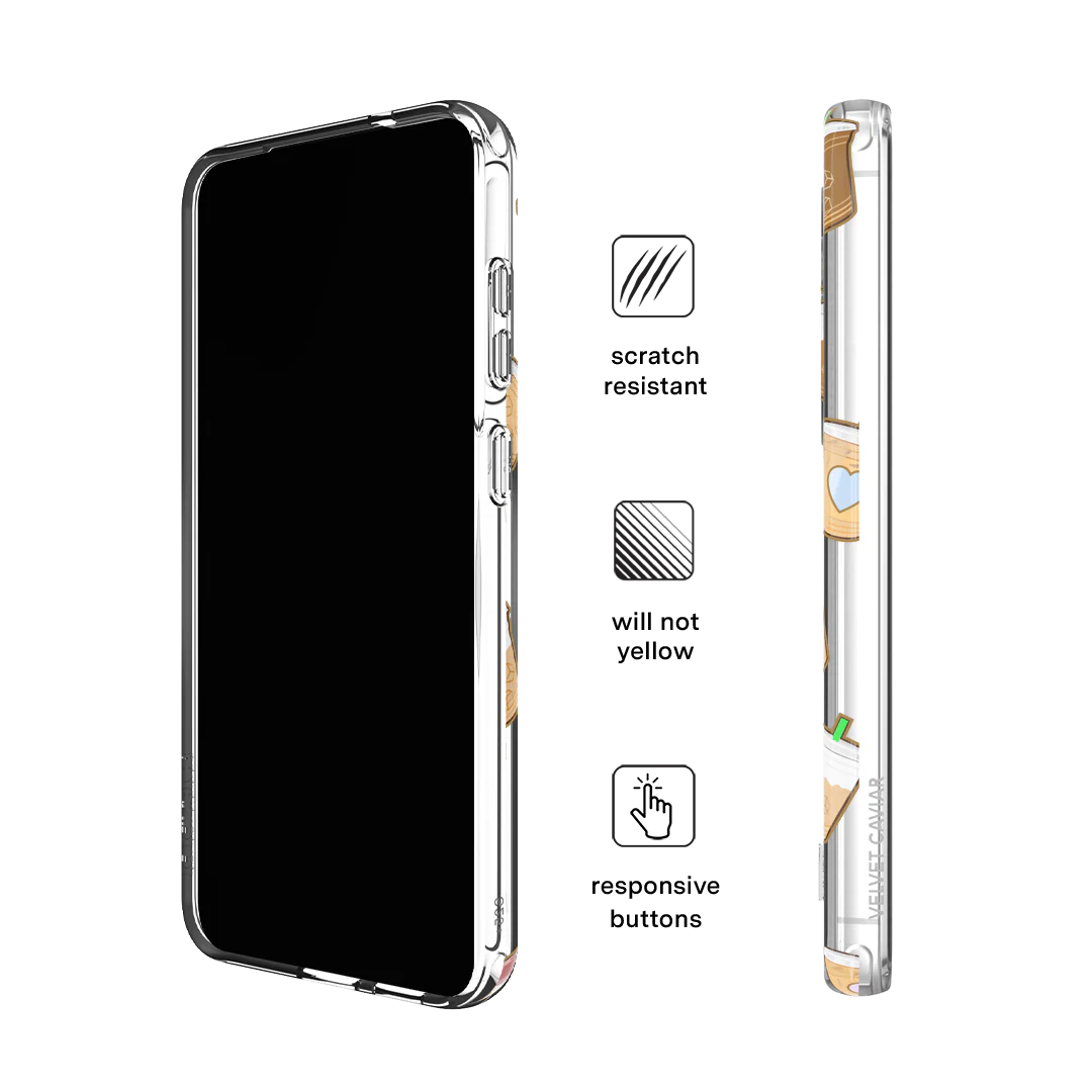 Coffee First Clear Samsung Galaxy Case - Image 112