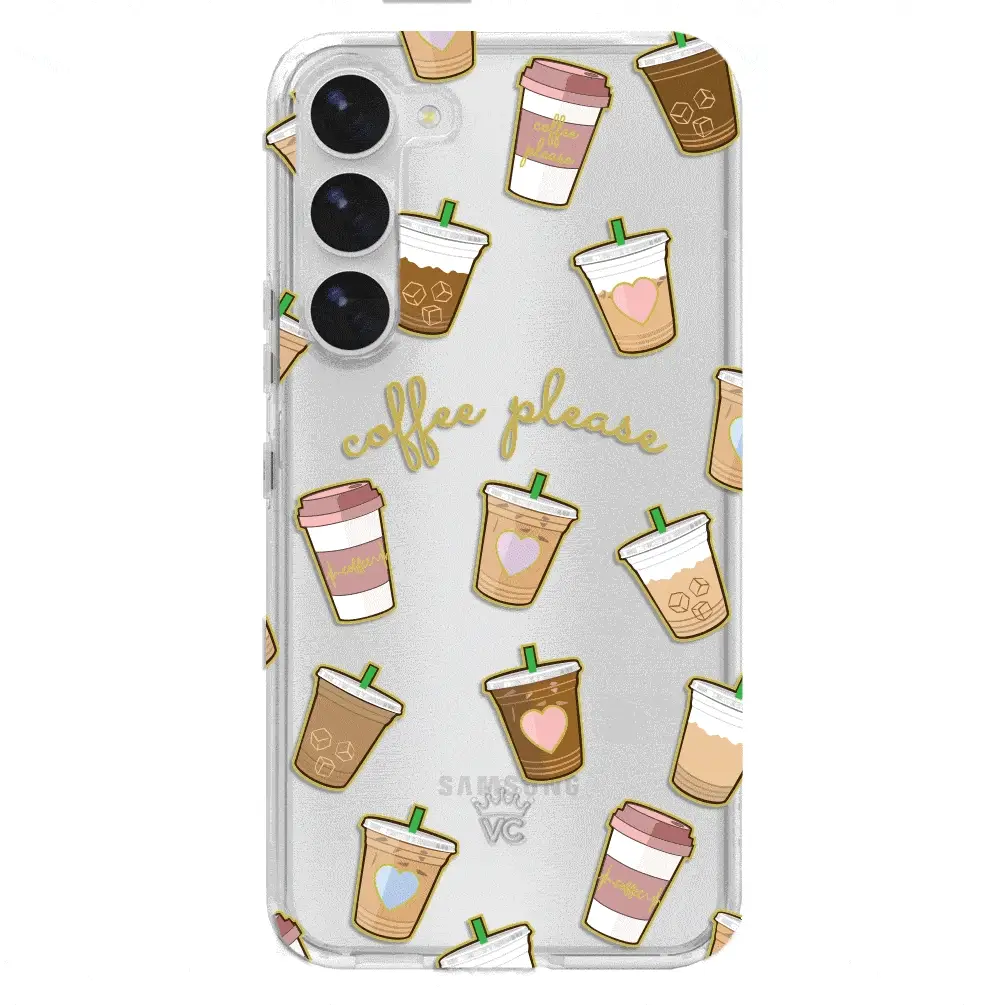 Coffee First Clear Samsung Galaxy Case - Image 83